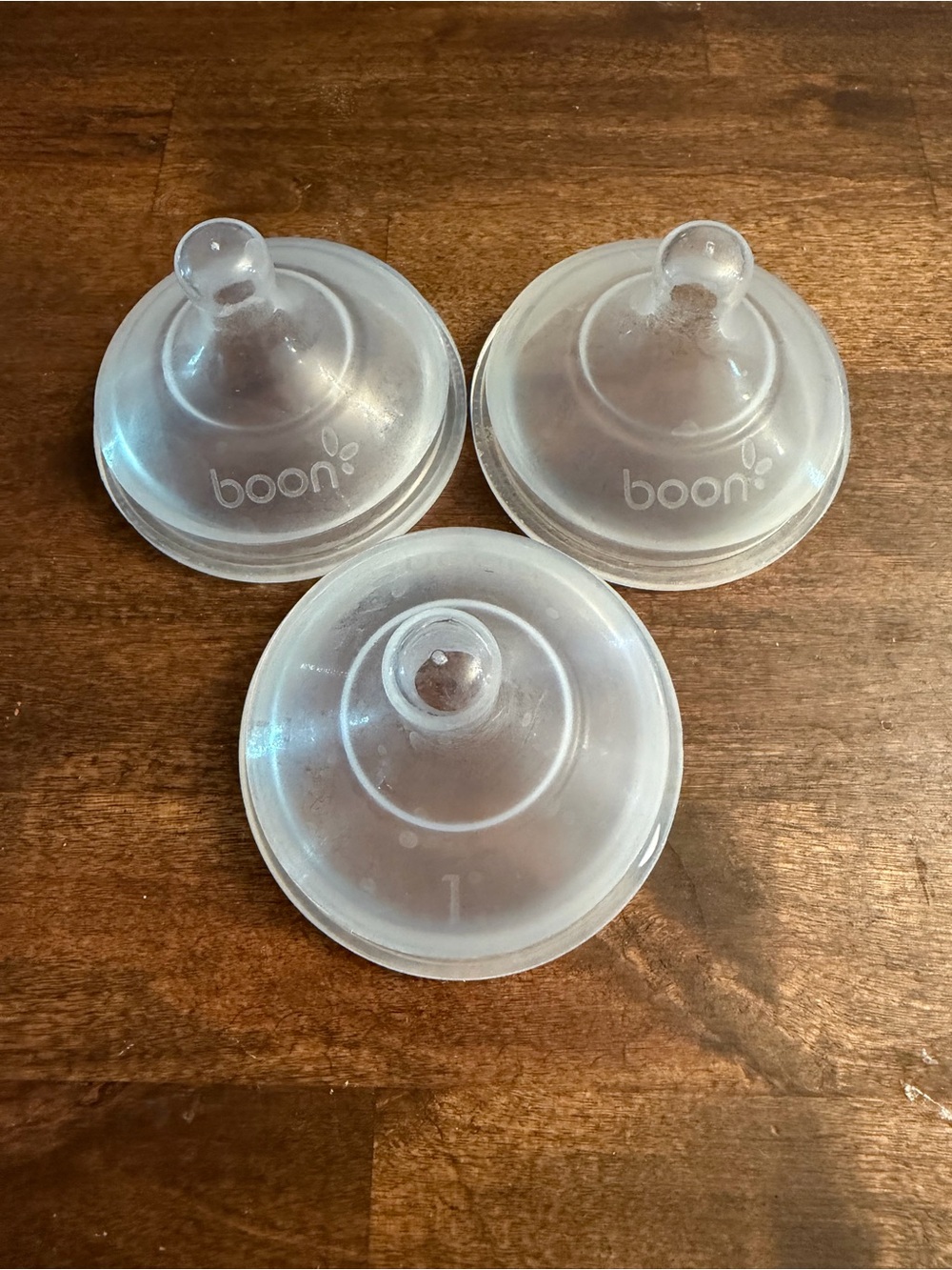 ☀️3/$10 BUNDLE!!☀️ Boon Nursh Silicone Baby Bottle Nipples Size 1 - Clear (3pk)